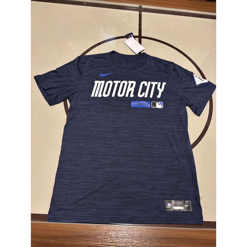 1170 Nike Detroit Tigers Motor City MLB Authentic Dri-FIT Navy Blue Heather
